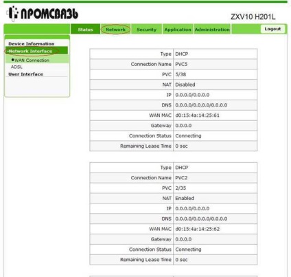 Configurarea unui modem, h201l