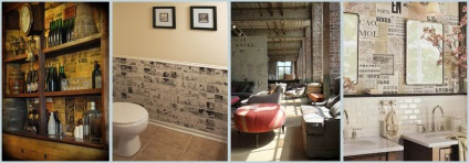Szokatlan design a falak az újság a belső - vásár a mesterek - kézzel készített, kézzel készített