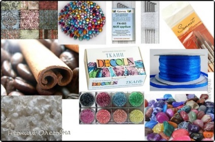 A főbb anyagok és eszközök a textilbabának, a mesterek országának létrehozásához