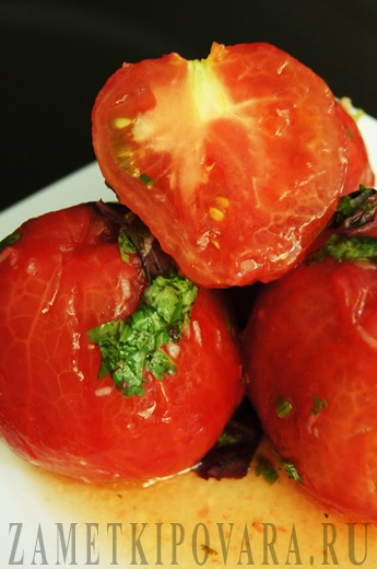 Tomate, marinate în lămâie cu miere, rețete simple cu fotografii