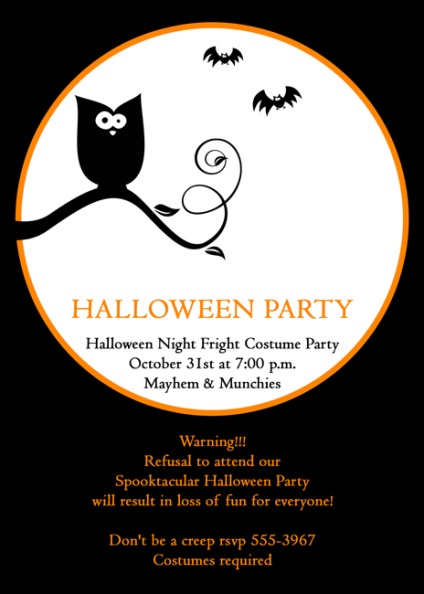 Invitație la Halloween