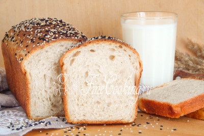 Pâine de grâu pe lapte de secară - o rețetă cu o fotografie