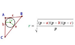 Calcularea razei cercului înscris în trapezoidul online