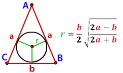 Calcularea razei cercului înscris în trapezoidul online