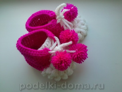 Rózsaszín cipőfűző (horgolt, mintákkal), egy ötlet ötletekkel és mesterkurzusokkal