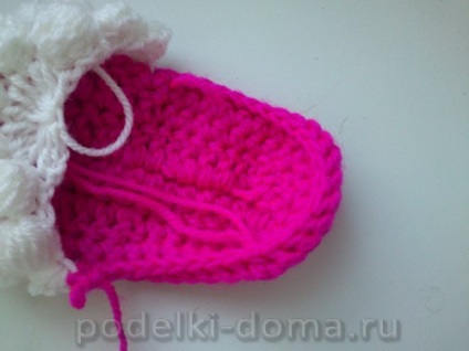 Rózsaszín cipőfűző (horgolt, mintákkal), egy ötlet ötletekkel és mesterkurzusokkal