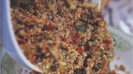 Farro saláta sült zöldségekkel (saláta) Saláta farro sült zöldségekkel