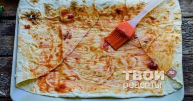 Salata în pâine pita - rețetă delicioasă cu fotografie turnată