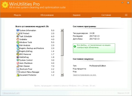 Изтегляне WinUtilities професионален V15