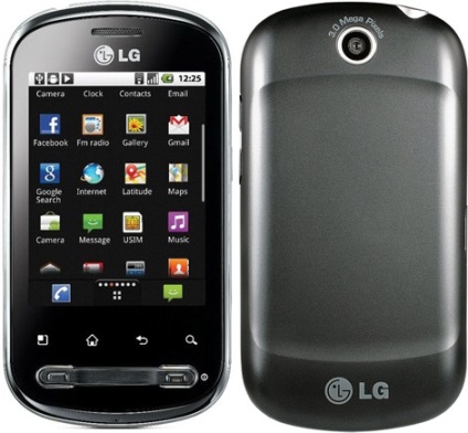 Smartphone lg optimus mi p350 telefon, revizuire, grupare, pro, contra, tehnic