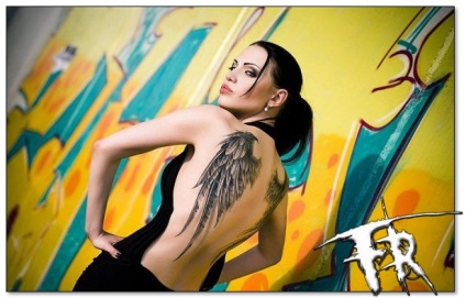 Aripi de tatuaje pe spate - înger, fotografie, valoare, schițe