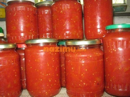 Pureul de tomate pentru iarnă - o rețetă cu o fotografie, cum să gătești fără oțet