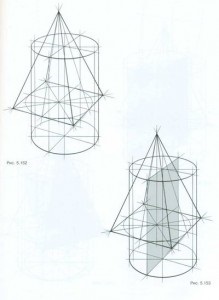 Embedding-ul unei piramide și a unui cilindru, spline
