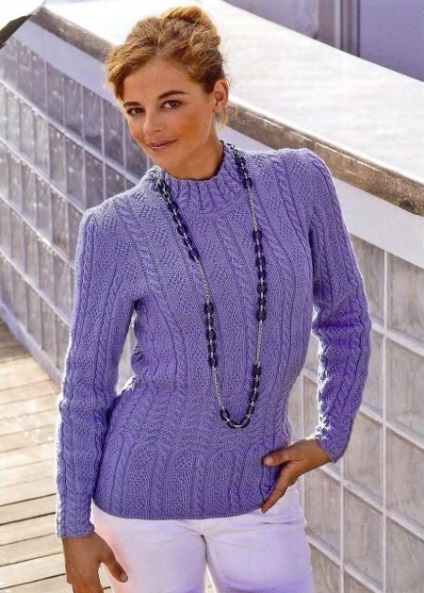 Tricotate pulovere cu un model - panglici