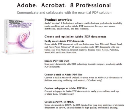 Adobe Acrobat Professional 8