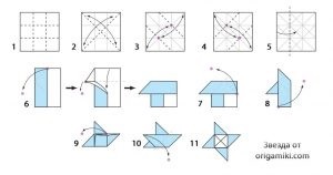 Boomerang origami distracție simplă din hârtie în 5 minute