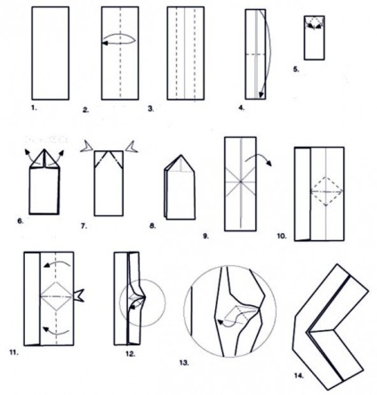 Boomerang origami distracție simplă din hârtie în 5 minute