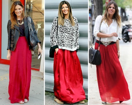 Ceea ce poți purta cu o fustă roșie este cea mai bună combinație, sfaturi pentru stilisti
