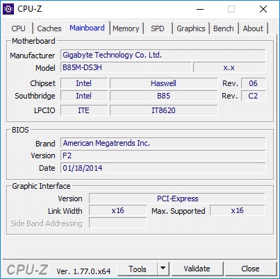 CPU-Z за подробно PC спецификации