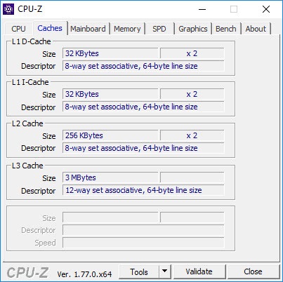 CPU-Z за подробно PC спецификации
