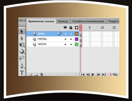 Facem o piesă de lucru pentru flash-calendar în Adobe Flash CS6