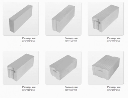 BCA - care sunt dimensiunile și formele blocurilor