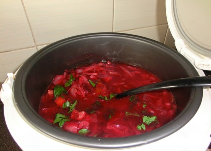 Cum să gătești un borsch delicios roșu - rețetă cu o fotografie