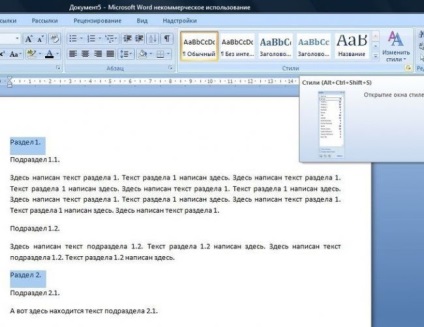 Cum se creează un cuprins în suportul cuvântului microsoft pentru utilizatorii Windows 7-xp