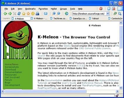 Browser-ul K-meleon cu caracteristici excelente