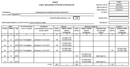 Cartea contabilă a BS pentru ipt este un eșantion de umplere