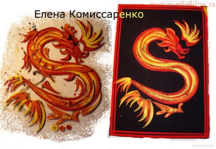 Maestru de clasă pentru quilling dragon - un simbol al basm al anului