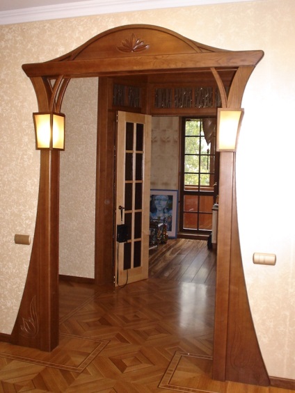Interiorul arcilor în loc de ușile - fotografii ale arcilor din lemn și ghips