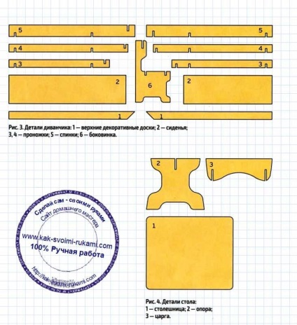 Un set de mobilier de bucătărie cu mâinile tale - desene, cu mâinile tale - cum să te faci