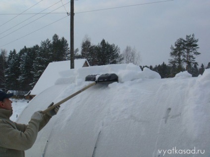 Este necesar să curățați sera în timpul iernii de zăpadă, grădina Vyatka