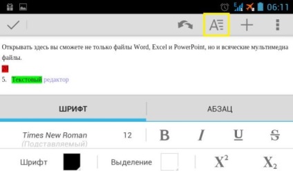 Privire de ansamblu a editorului de text rapidoffice program, Excel tabel și slide show