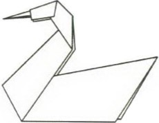 Origami lebada - schemă pentru asamblarea origami în pași