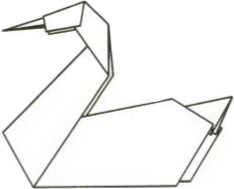 Origami lebada - schemă pentru asamblarea origami în pași