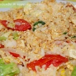 Pad vagy (pad thai ผัด ไทย กุ้ง สด) zöldségekkel 