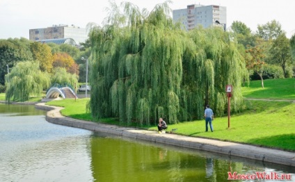 Park a barátság közelében a metró folyó állomás - sétál Moszkvában, parkok