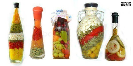 Artizanat pentru bucătărie cu mâinile proprii o sticlă de legume, design interior