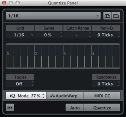 Розширений midi quantizing в cubase 7