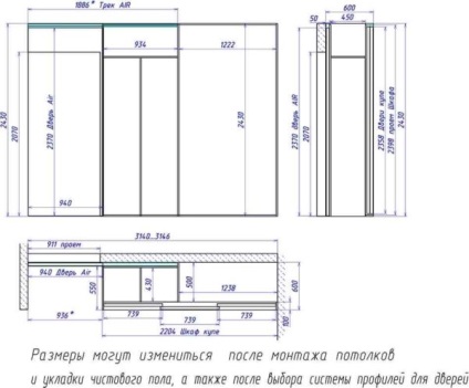 Closet pe balcon sau loggia cu propriile mâini built-in, colț, fotografie