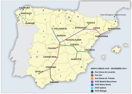 Trenul de mare viteză malaga-madrid-malaga