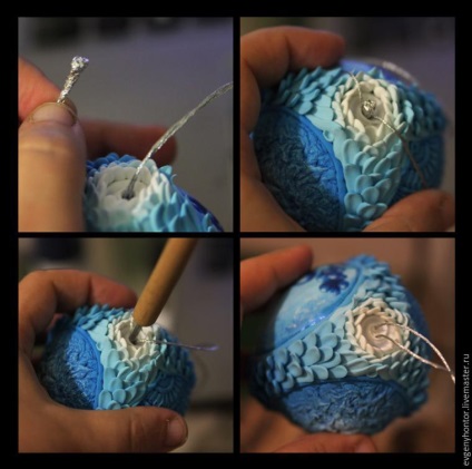 Creați o minge de Anul Nou din plastic de catifea un exemplu de lucru cu materiale - târg de maeștri -