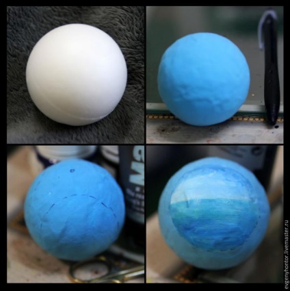Creați o minge de Anul Nou din plastic de catifea un exemplu de lucru cu materiale - târg de maeștri -