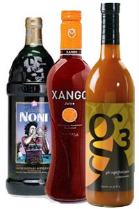 Comparație între sucuri noni (noni), xango (xango) și g3, nu piele