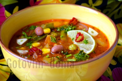 Supă cu amestec de legume mexicane, rețetă
