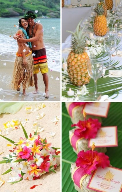 Nunta în stil hawaian, sărbătoare luminată și plină de culoare