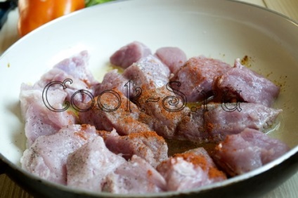 Carne de porc cu ciuperci și piper - rețetă pas cu pas cu fotografii, vase de carne