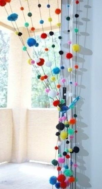 37 Idei pentru folosirea pom-poms în interior, pro handmade